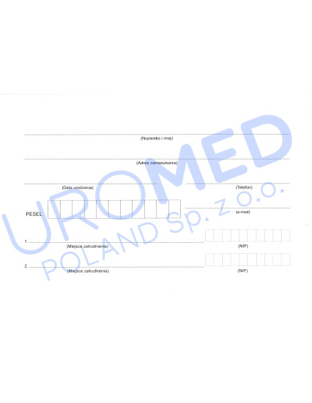 Koperta Karta pacjenta UROMED - Uromed Poland | Uromed Poland